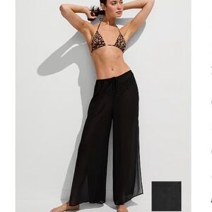 Victoria's Secret Black Sheer Beach Pants